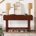 thumbnail image 2 of 52-inch Console Table with Fluted Drawers and Waterproof Tabletop / Ideal for Balcony Decoration, 2 of 5