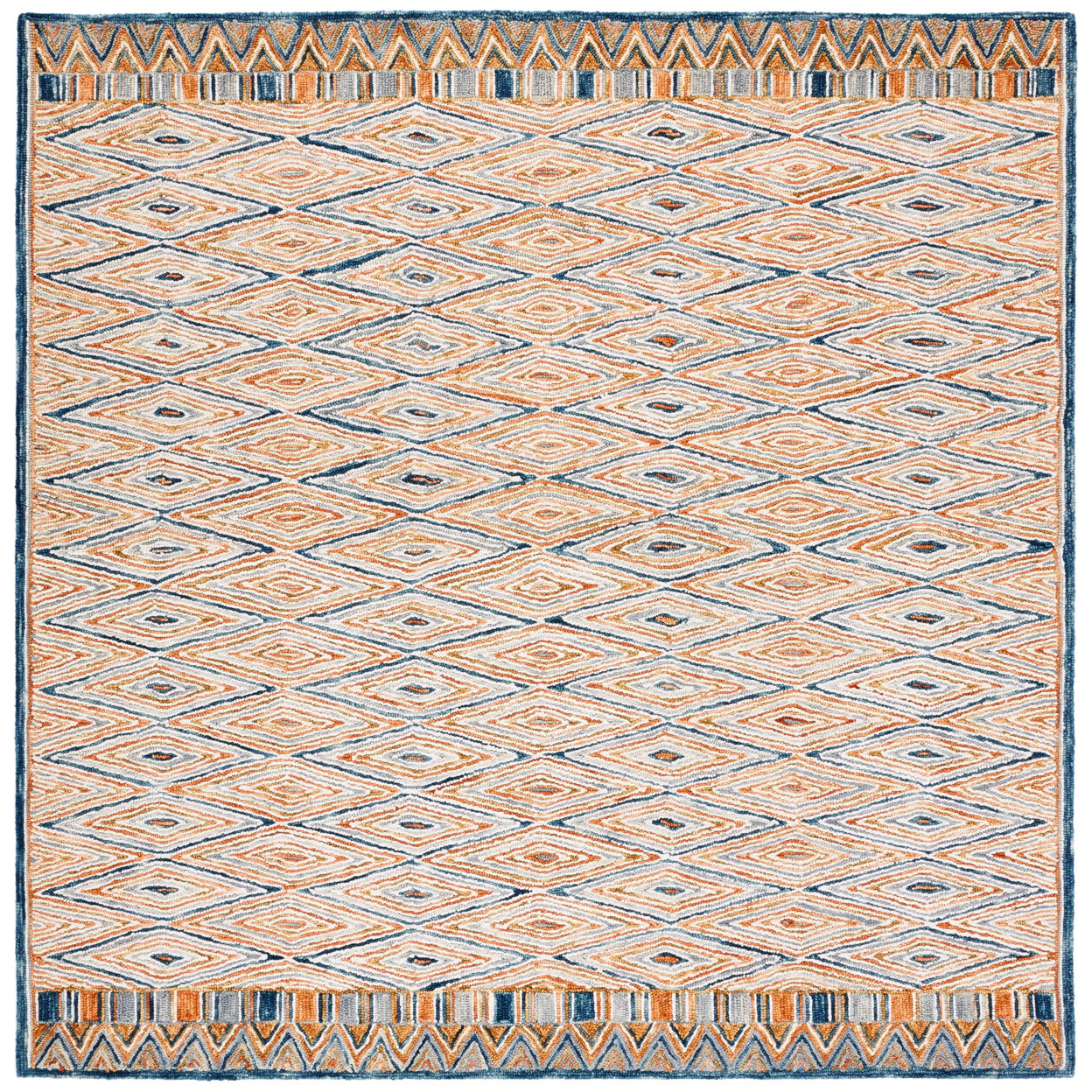 thumbnail image 5 of SAFAVIEH Aspen Millicent Geometric Diamonds Wool Area Rug, Gold/Rust, 4' x 6', 5 of 8