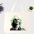 thumbnail image 2 of Bolso de lona Beetlejuice, bolso de mano personalizado, bolso de mano informal para mujer, bolso de compras reutilizable de gran capacidad, 2 of 5