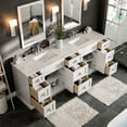 thumbnail image 5 of EVIVA Epic 84 Inch Transitional White Vanity w/ Brushed Nickel Hardware, 5 of 7
