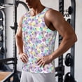 thumbnail image 5 of Fuzoiu Butterflies on Polka Dots Print Men's Workout Tank Tops,Sleeveless Gym Shirt Quick Dry,Fitness Bodybuilding T-Shirt,Muscle Athletic Workout Tee-3X-Large, 5 of 7