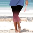 thumbnail image 2 of 2DXuixsh Leggings pour Femmes, Leggings d'Été à Imprimé Dégradé, Mode Décontractée, Style Resort, Pantalons Raccourcis à Cordon, Rouge Melon D\'eau, Taille P, 2 of 5