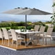 thumbnail image 1 of Garvee sombrilla rectangular para patio de 15 pies con base incluida y manivela, protección UV para mesa exterior, jardín, deck o alberca, 1 of 8