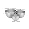thumbnail image 7 of Home Basics 3 Piece Stainless Steel Nesting Mixing Bowls with Rubber Bottoms, 7 of 7