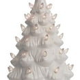 thumbnail image 3 of Milltown Merchants Ceramic Christmas Tree - Tabletop Christmas Tree with Lights - (15.5" Large White Christmas Tree/White Lights) - Lighted Vintage Ceramic Tree, 3 of 5
