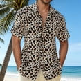 thumbnail image 2 of RUTAYY Men's Shirts Casual Short Sleeve Turndown Collar Leopard Print Button Down Summer Outdoor Party Beach Holiday Blouse, 2 of 5