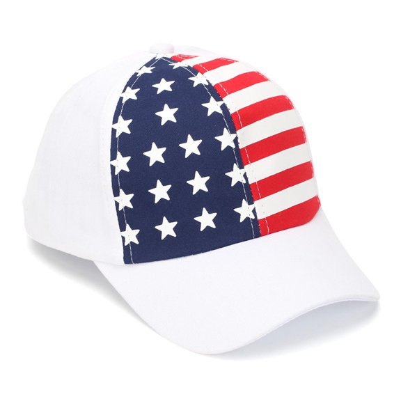 QSAWXQZ Women's Baseball Cap Flag Print Independence Day Adjustable Curved Brim Cotton Outdoor Sun Hat Lightweight Travel Headwear Free Size