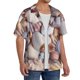 thumbnail image 2 of Balery Sea Shells Camisa Casual de Manga Corta con Botones para Hombre, Texturizada, Estilo Cubano, para Playa, Verano-X-Large, 2 of 5