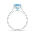 thumbnail image 2 of ANGARA Natural Prong-Set Cushion 2.45 ct Aquamarine Solitaire Ring in 14K White Gold for Women (Size-10x8mm) | March Birthstone, Anniversary, Jewelry Gift for Women | Natural Aquamarine Ring, 2 of 9