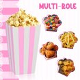 thumbnail image 4 of NOGIS 50 Pcs Pink Paper Popcorn Boxes, Small Pink and White Striped Popcorn Bags, Striped Patterned Decorative Boxes for Party Favors, Movie Theater Decorative Popcorn Container (Pink), 4 of 7