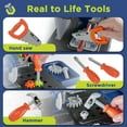 thumbnail image 3 of Kids Tool Bench Set, Pretend Play Construction Workbench Toys for Toddlers 3-5, STEM Workshop Playset for Boys, Realistic Engineering Tool Set, Cool Birthday Gifts for Child Girl Age 4-6, 3 of 9
