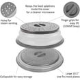 thumbnail image 6 of Collapsible Microwave Cover for Food Microwave Splatter Cover Fruit Drainer BPA-Free Dishwasher Safe 10.5 inch (GREY&RED, 6 of 7
