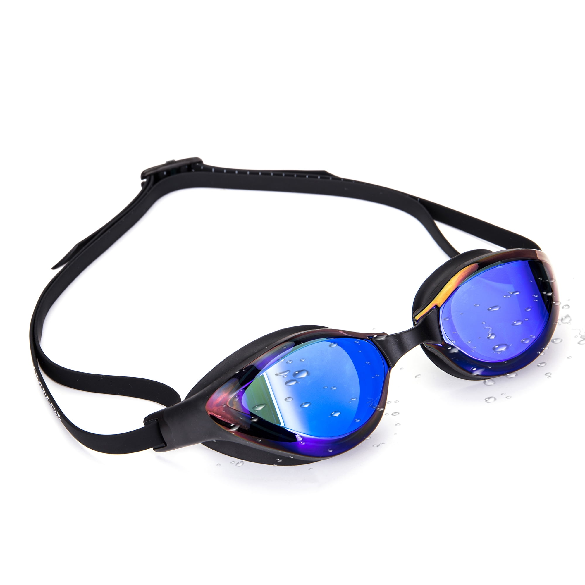 Men&Women UV Protection Swimming Glasses Goggles Non-Fogging Swim Cap Nose Clip 