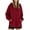Wine, variant on Smsaxvxz Women's Hooded Sweatshirts 2026 Fall Fashion Long Sleeve Pullover Tops Loose Fit Winter Clothes Gray M