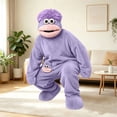 thumbnail image 4 of ZHANGDER Kids Monster Onesie, Big Mouth Monster Onesie, Plush Fleece Homewear, Soft Loungewear with Shoes, 2Y-2XL, 4 of 7