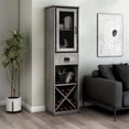 thumbnail image 5 of Furniture of America Scandi Wood Tower Cabinet in Vintage Gray Oak, 5 of 12