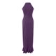 thumbnail image 5 of Vestido largo sin mangas con volantes y abertura para mujer - Vestido de noche sexy con abertura, poliéster-spandex, S-XXL, 5 of 6