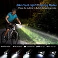 thumbnail image 5 of Luces para bicicleta, potente juego de luces LED para bicicleta recargables por USB, delanteras y traseras, luz para bicicleta impermeable con 5 modos, faro para bicicleta de montaña, bicicleta híbrid, 5 of 5