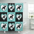 thumbnail image 1 of YUSDECOR Schnauzers Coeurs Salle de Bain Décor Rideau de Douche 60x72 Pouces, 1 of 1