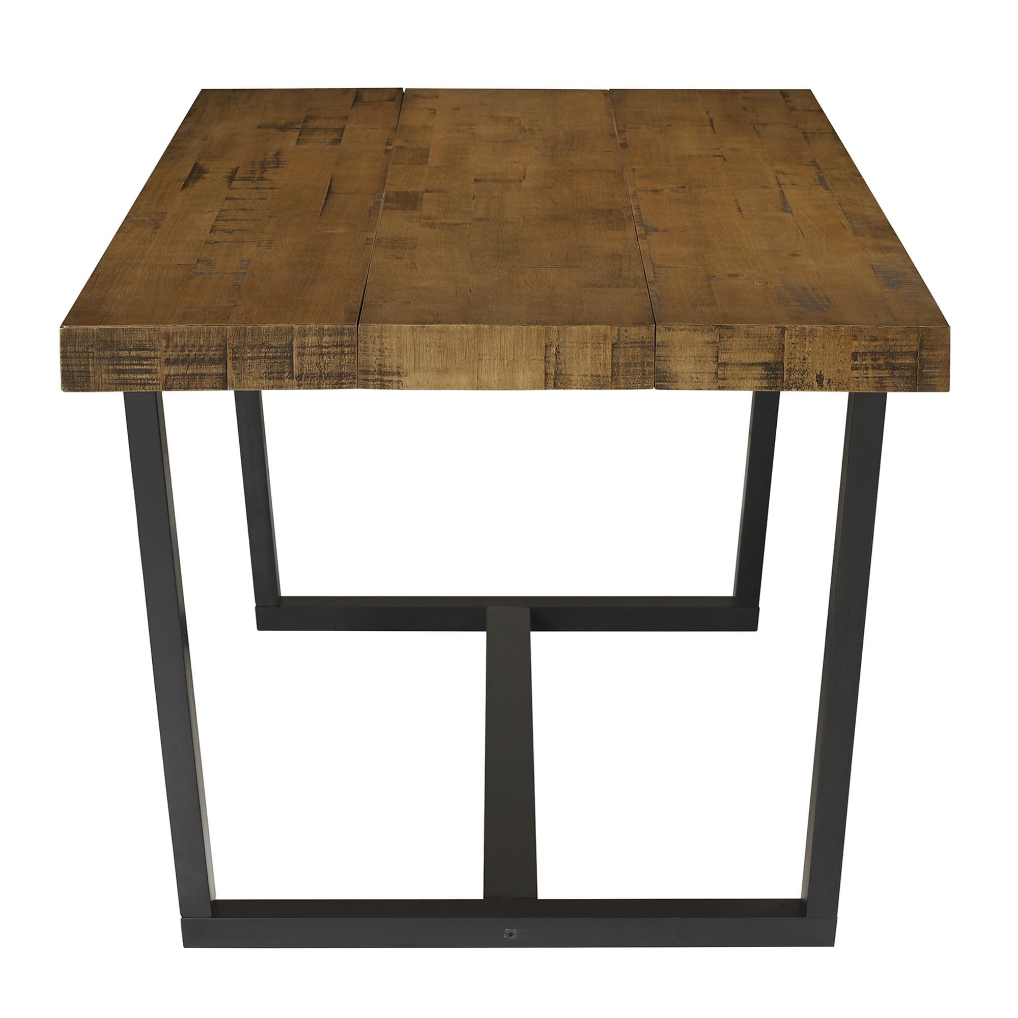 Walker Edison Modern Farmhouse Two-Tone Dining Table, Rustic Oak