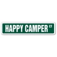 thumbnail image 1 of HAPPY CAMPER Rue Signe camp Bonheur Plaisir Temps Indoor/Outdoor 24" Large Panneau en Plastique, 1 of 1