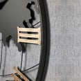 thumbnail image 3 of 36 Inch Extra Giant Large Black Metal Wall Clock, Modern Silent World Map Wall Clock with Vintage Gold Roman Numeral, Decorative for Living Room, Entryway, Dinning Room, Bedroom, 3 of 9