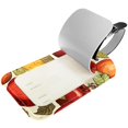 thumbnail image 2 of Square 2Pack PU Leather Fruit Cruise Luggage Tag with Privacy Cover and Name ID Tag for Travel Handbags Backpacks Luggage Tags, 2 of 6