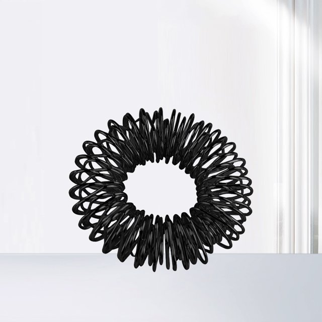 Juguetes de dedo de descompresión de metal Mini elástico para el cuerpo de cuidado de la salud (negro) Ygjytge Cuidado Belleza