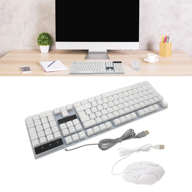 Keyboard Mouse Set, 104 Keys USB Keyboard And Mouse Combo For Office