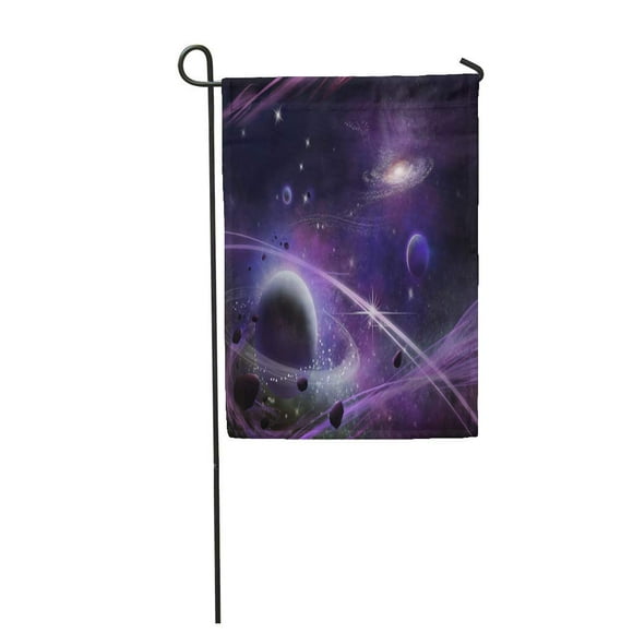 POGLIP Fantastic and Exotic Star Field Video Game Digital Cg Realistic Garden Flag Decorative Flag House Banner 28x40 inch