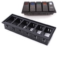 thumbnail image 1 of Black Plastic Rocker Switch Panel Holder Housing for 6 Gang Boat Clips, 1 of 1