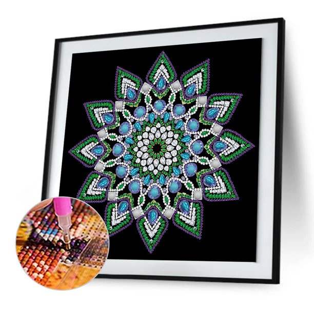 Pintura de diamante 5D DIY Kit de taladro en forma especial parcial Mandala decoración del hogar