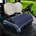 thumbnail image 2 of Golf Cart Seat Covers for 2 Seater, Pure Dark Blue Soft Microfiber Cart Seat Towel Blanket, Simple Solid Color Absorbent Breathable Non Slip Bench Seats Protector for Golf Course 51"x31", 2 of 9