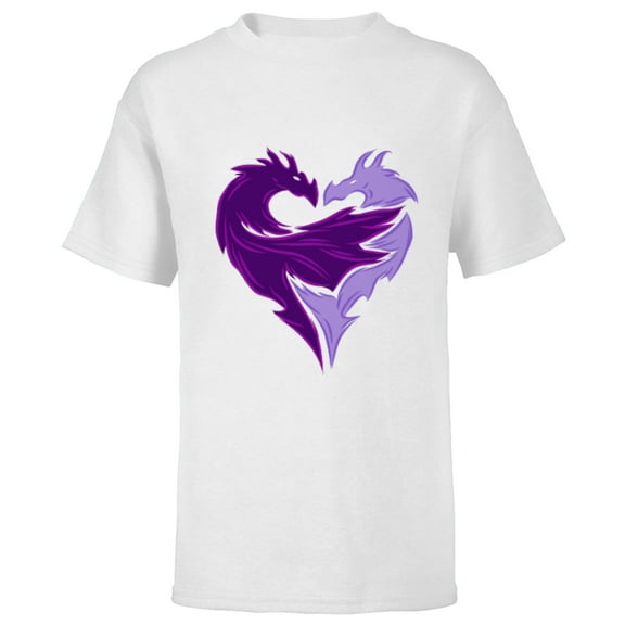 Disney Descendants 2 Mal Dragon - Short Sleeve T-Shirt for Kids- Customized-White