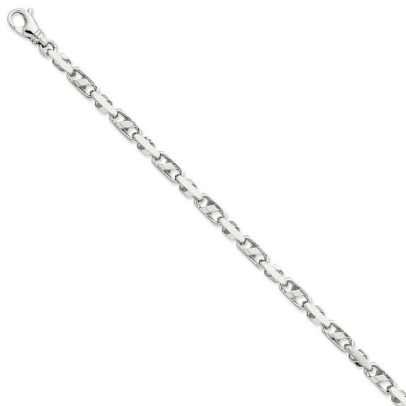 Beautiful 14k White Gold 5.5mm Fancy Link Chain