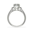 thumbnail image 2 of 1.00 Ct Brilliant Radiant Cut Natural Diamond Radiant Three Stone Engagement Ring for her Solid 18K White Gold Size 5.5, 2 of 6