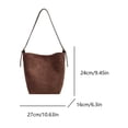 thumbnail image 2 of Bolso Tipo Cubo Ante para Mujer Hombro Con Correa Ajustable Mano El (café), 2 of 2
