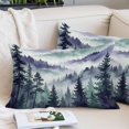 thumbnail image 2 of Dark Purple Forest Throw Pillow Covers, Watercolor Clouds Trees Mountain Soft Breathable Pillow Cases with Invisible Zipper for Sleeping, Toddler Pillowcases for Couch Bed Sofa Chair 12x20 Inches, 2 of 9
