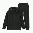 thumbnail image 2 of Girls 2 Piece Outfits Jogger Sets Zip Up Hoodie Sweatshirts Sweatpants with Pockets Tracksuits Sweatsuits, 2 of 7