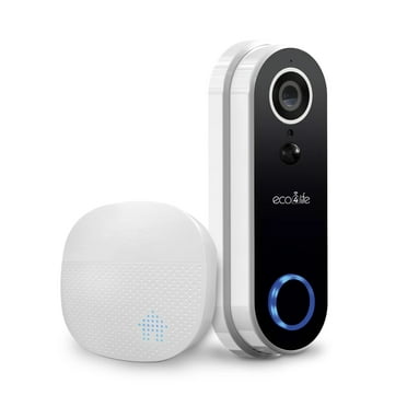 eco4life Smart WiFi Video Doorbell Camera with Chime, 1080p HD, Motion Detect Sensor, IR Night Vision, IP65 Waterproof, 2-Way Audio, 5000mAh Battery, Works with Alexa and Google Assistant
