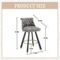 26 Inch Counter Height Bar Stools Set of 2, Swivel Upholstered