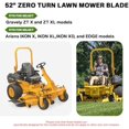thumbnail image 4 of 04771200 Lawn Mower Blades Compatible with Gravely ZT X, ZT XL Series, Ariens IKON X XL XD,Edge,52" Zero Turn Lawn Mower Blades Replaces 00450300 and 70716200 Mower Blades (Black,Set of 3), 4 of 8