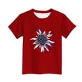 thumbnail image 4 of UQJfacai USA T Shirt Boys Girls Patriotic American Flag Tees Tops Kids Short Sleeve Crewneck July 4th T-Shirt 3-15 Years, 4 of 6