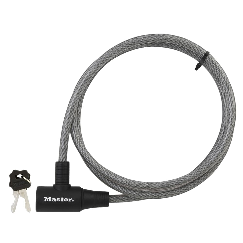 Master Lock Cable Lock, Keyed Bike Lock, 6 ft. Long, 8154DPF
