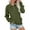 Blackish Green, variant on Women's Solid Color Button Front Lapel Collar Pocket Sweatshirt, Long Sleeve Pullover Crewneck Top for 2025 Fall Winter Fashion, Plus Size Casual Wear and Daily Comfort Blackish Green XXL