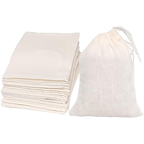 Cotton Bags Muslin Bags Sachet Bag for Home Supplies (3x4 Inch 10 Pack)