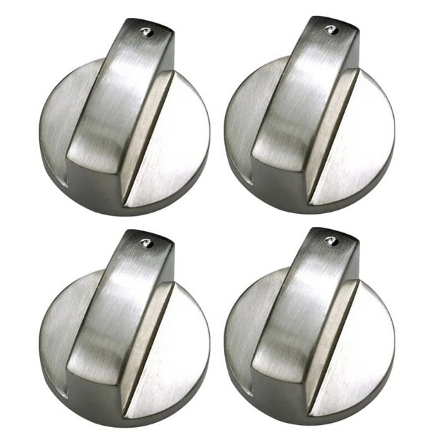 Perillas de control para quemadores de cocina, de metal resistente, para utensilios de cocina, estufas de gas y hornos, 6 mm, 4 unidades