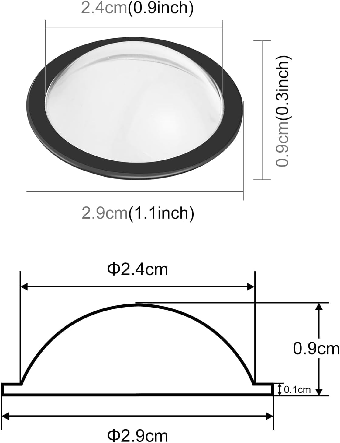 2Pcs Lens Guard PC Protective Cover Kits for Tesla from 2025Cybertruck / 2025 Model Y Juniper / 2025 Model S / 2025 Model 3 Front Bumper Camera