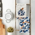 thumbnail image 3 of SM-XLHN Blue Pumpkin Fall Kitchen Towels Dish Towels, 18x26 Inch Autumn Floral Leaves Thanksgiving Decoration Hand Towels Set of 2, 3 of 6