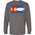 thumbnail image 3 of Inktastic Colorado Flag Distressed Look Long Sleeve T-Shirt, 3 of 5